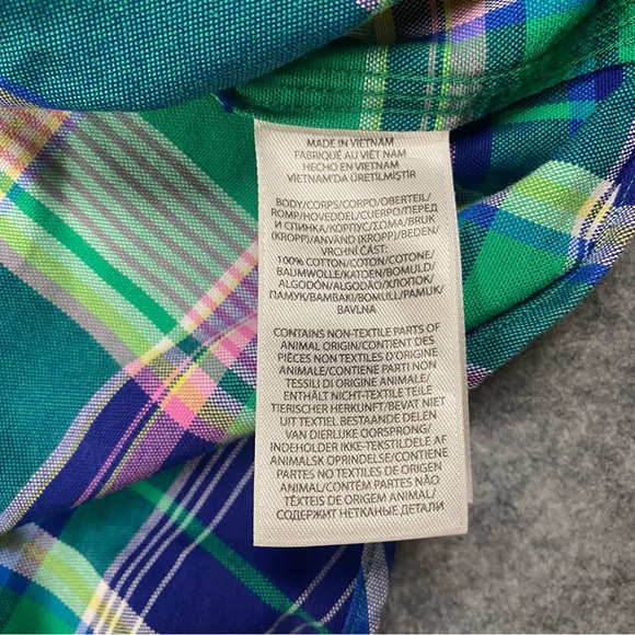 Polo by Ralph Lauren Men's Multicolor Plaid Dress Shirt, Long Sleeve, Size 3XB - Picture 10 of 14